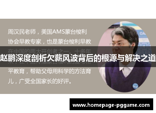 赵鹏深度剖析欠薪风波背后的根源与解决之道 赵鹏深度剖析欠薪风波背后的根源与解决之道