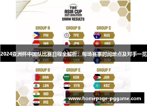 2024亚洲杯中国队比赛日程全解析:每场赛事时间地点及对手一览 2024亚洲杯中国队比赛日程全解析:每场赛事时间地点及对手一览
